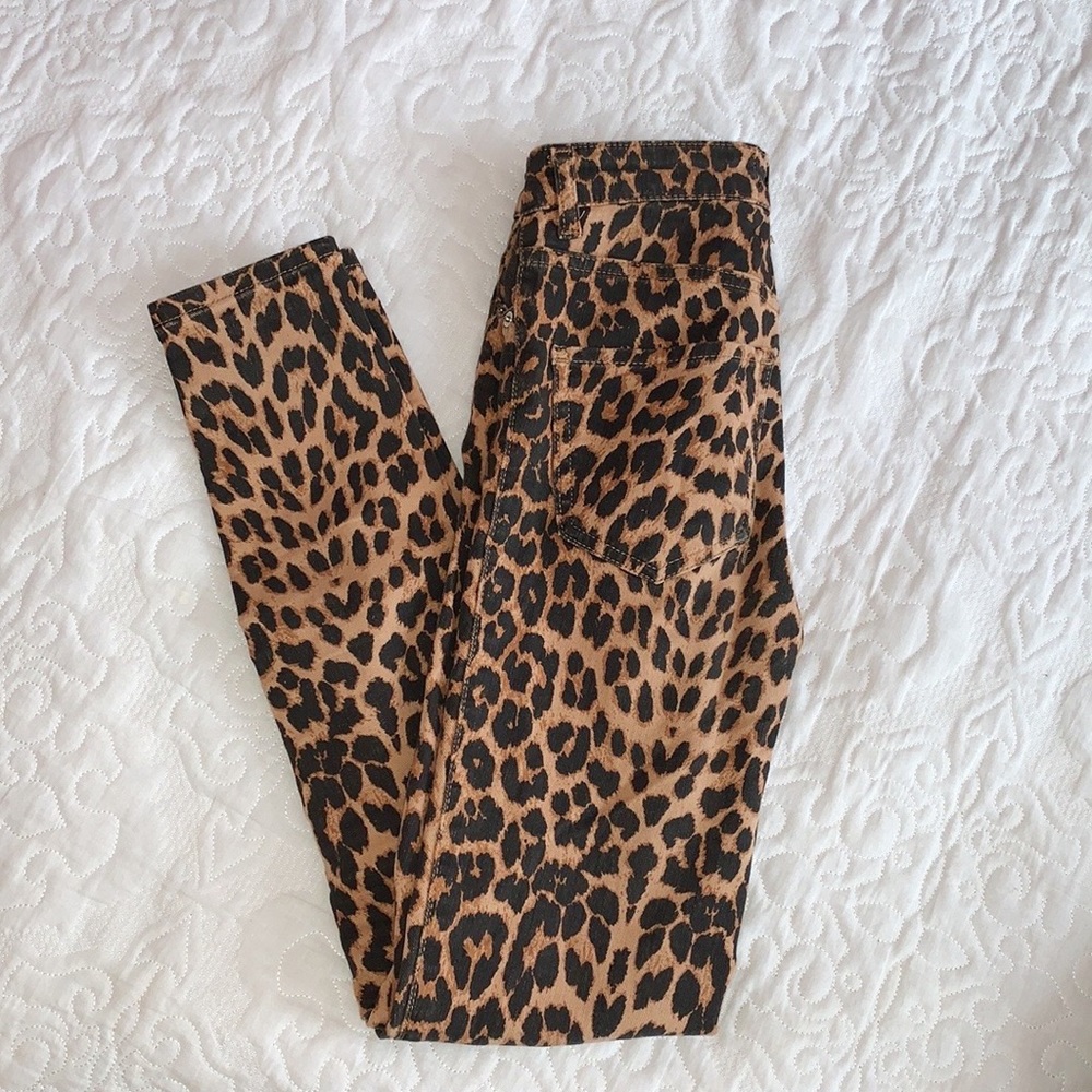 Zara Animal Print Skinny Jeans 🐆